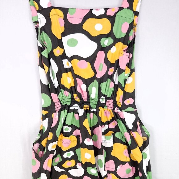 Nooworks Jumpsuit XL Egg Print Coveralls Sleeveless Pockets - Picture 4 of 16